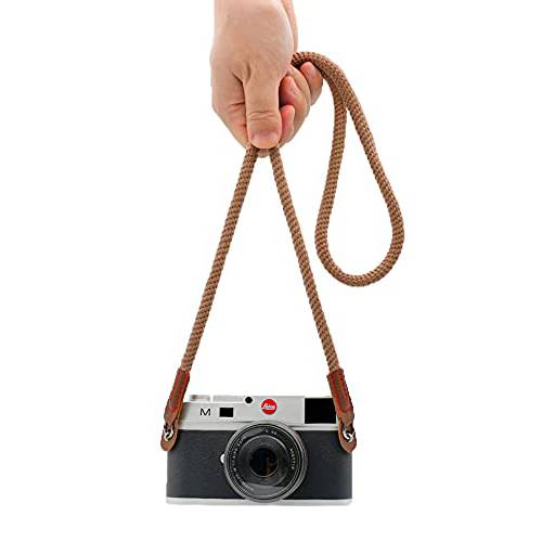 Eorefo 카메라 스트랩 빈티지 100cm 카메라 로프 스트랩 넥 숄더 벨트 스트랩 미러리스 and DSLR Camera.(Brown)