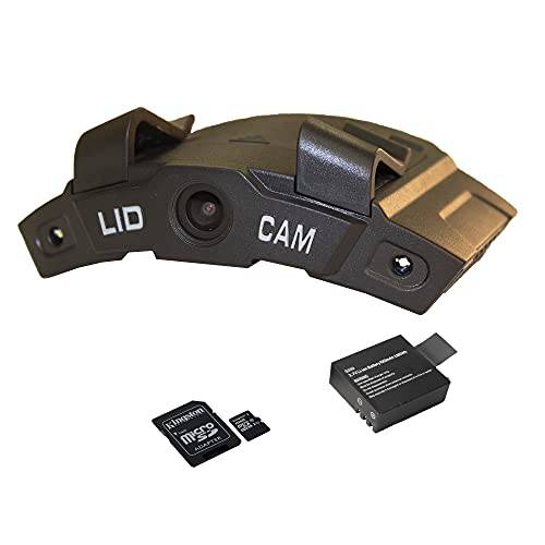 LiDCAM 플러스 LC-WF-BZ-SD 핸즈프리 모자 마운트 디지털 액션 카메라 16gb 마이크로SD 카드, 1080P HD Wi-Fi 풀 오디오 and 1X to 4X 줌, 블랙