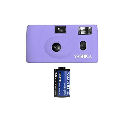 야시카 MF-1 스냅사진 아트 35mm 필름 카메라 세트 (라벤더)