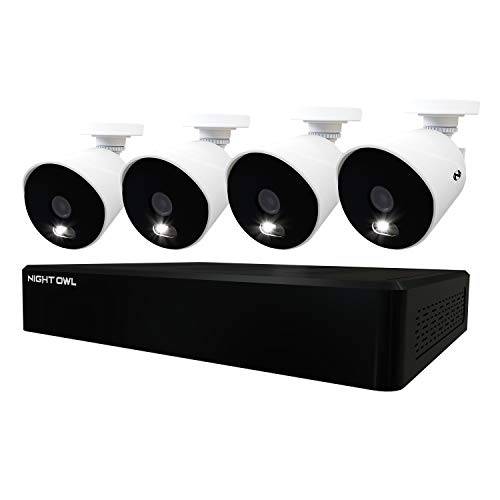 나이트 Owl CCTV 비디오 홈 보안카메라, CCTV 시스템 4 유선 4K 울트라 HD 실내/ 아웃도어 카메라 나이트 비전 (확장가능 up to a Total of 12 유선 카메라) and 1TB 하드디스크