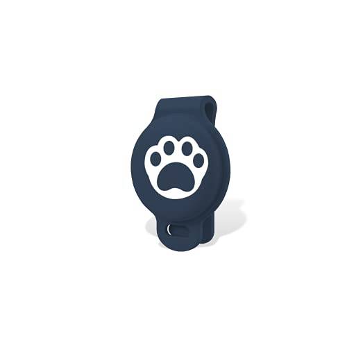 보호 케이스 애플 AirTag 애완동물 트래커 조절가능 무선 애완동물 Anti-Lost 파인더 강아지 고양이 (블루)