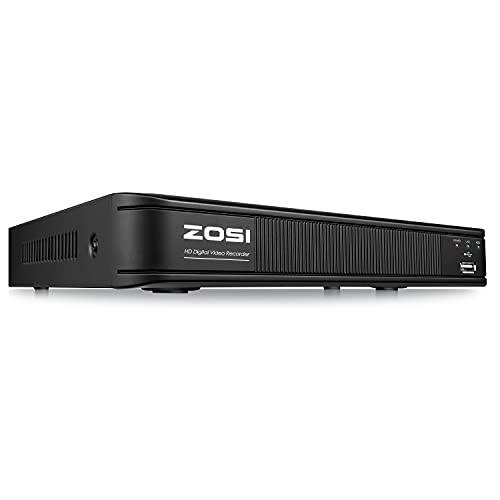 ZOSI H.265+ 5MP 라이트 세큐리티 DVR 4 채널 풀 1080p, 리모컨 액세스, 모션 감지,센서, 경보 푸시, 하이브리드 Capability 4-in-1(Analog/ AHD/ TVI/ CVI) CCTV DVR  보안카메라, CCTV (No 하드디스크)