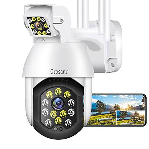 홈 보안카메라, CCTV 아웃도어, OROSAUR 1080P 와이파이 감시 카메라 가정용, 360° 뷰, PTZ, 컬러 나이트 비전, 모션 감지,센서, 2-Way 오디오, 클라우드 스토리지 카메라