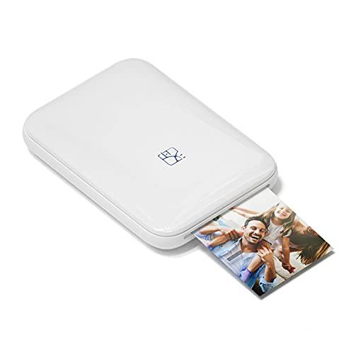 PRT 2x3 미니 휴대용 블루투스 포토 프린터 MT53, 인스턴트 AR 비디오 인쇄, 호환가능한 아이폰/ 안드로이드 (화이트)