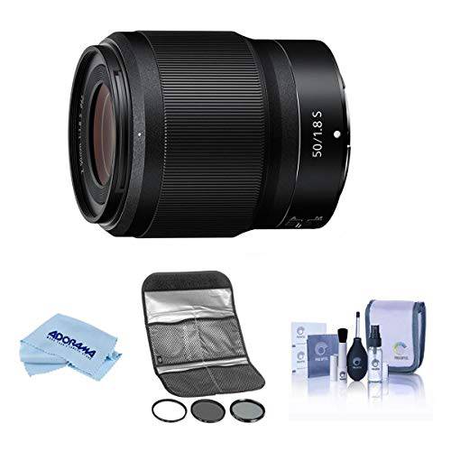 니콘 NIKKOR Z 50mm F/ 1.8 S 렌즈 Z 시리즈 미러리스 카메라 - Hoya 62MM 디지털 필터 키트 II (UV/ CPL/ ND8x), 클리닝 키트, 극세사 천,