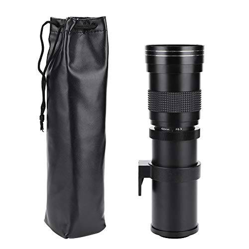 YUANJS 망원 렌즈, 420-800mm F/ 8.3-16 망원 렌즈 수동 줌 렌즈 DSLR Camera(Pentax PK 마운트)
