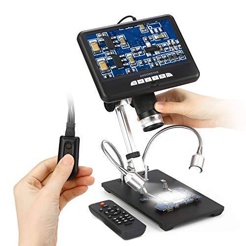 Andonstar 디지털 현미경 AD207 7 인치 LCD 디스플레이 USB 전자제품 현미경 카메라 회로 보드 수리 납땜,솔더링