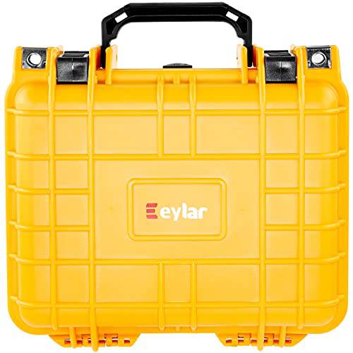 Eylar 스몰 10.62 딥 기어, 장비, 하드 카메라 케이스 방수 폼 TSA 표준 (Yellow)