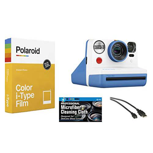 Polaroid Now i-Type 인스턴트 필름 카메라 ( 블루)+ Polaroid 6000 필름 번들,묶음
