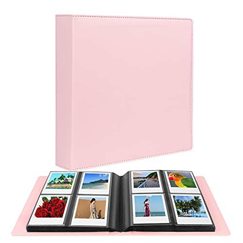192 포켓 3.5x4.25 포토 앨범 Polaroid 600 i-Type 필름, 호환가능한 후지필름 인스탁스 와이드 300, Polaroid Now OneStep2 원스텝+ 팝 2.0 Lab 인스턴트 카메라& ZIP 인스턴트 Printer(Pink)