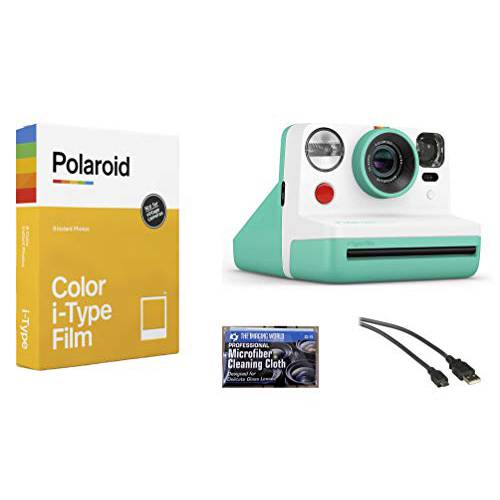 Polaroid Now i-Type 인스턴트 필름 카메라 ( 민트)+ Polaroid 6000 필름 번들,묶음