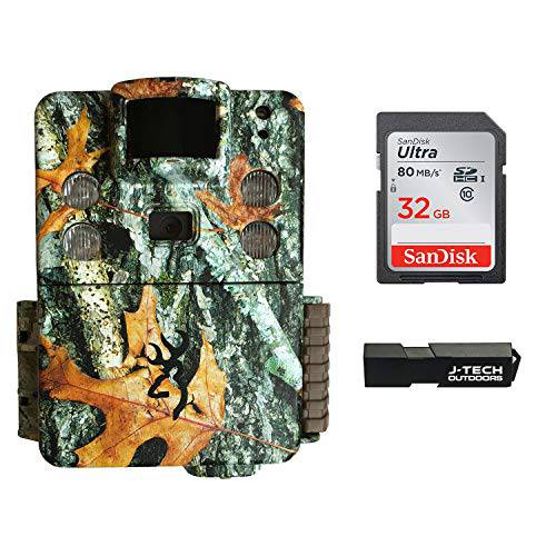 Browning 스트라이크 포스 HD 프로 X 트레일 게임 카메라 번들,묶음 포함 32GB 메모리 카드 and J-TECH 카드 리더, 리더기 (20MP) | BTC5HDPX