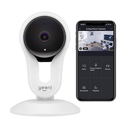 Geeni Aware 1080p HD 스마트 카메라  실내 홈 보안카메라, CCTV  No 허브 필수  모션 감지,센서 카메라  스마트 카메라 Works 아마존 알렉사 and 구글 홈, 필요 2.4 GHz Wi-Fi