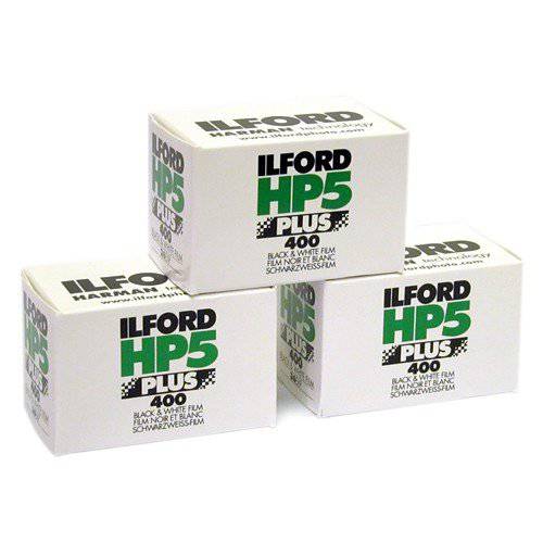 3 X llford HP5 플러스 400, 24 Exp, 35mm 블랙 and 화이트 프린트 필름