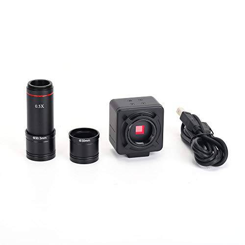 HAYEAR 5 메가픽셀 USB 디지털 산업용 카메라 0.5X 접안렌즈 렌즈 30/ 30.5mm 어댑터 스테레오 Biological 현미경; 지원 윈도우 7/ 8/ 10, Mac, 리눅스
