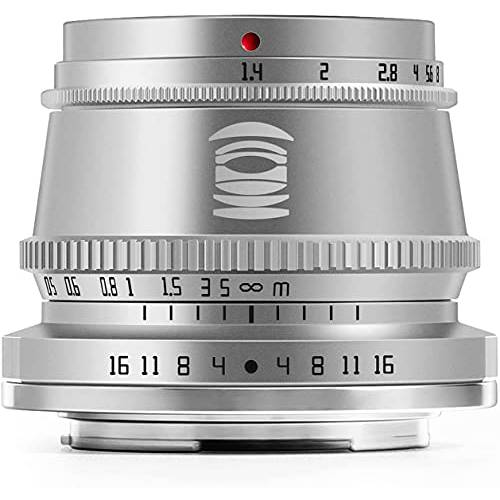 TTArtisan 35mm F1.4 수동 포커스 고정 렌즈, 호환가능한 니콘 Z-Mount Z5 Z6 Z6II Z7 ZFC 미러리스 카메라 (실버)