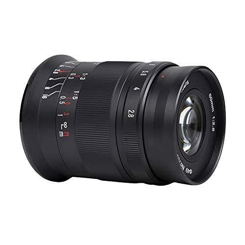 7artisans 60mm F2.8 II 매크로 렌즈 APS-C 수동 고정 렌즈 호환가능한 캐논 EOS-M 마운트 카메라 (블랙)