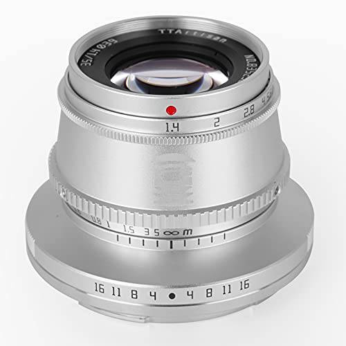 TTArtisans 35mm f1.4 렌즈 소니 e 마운트 카메라 렌즈 APS-C 와이드 앵글 카메라 렌즈 니콘 Zfc Z50(Sliver)