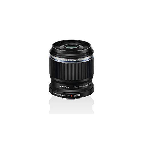 올림푸스 M. Zuiko 디지털 ED 30 mm F3.5 매크로 렌즈, 적용가능한 모든 MFT 카메라 (올림푸스 OM-D&  펜 모델, 파나소닉 G-Series), 블랙