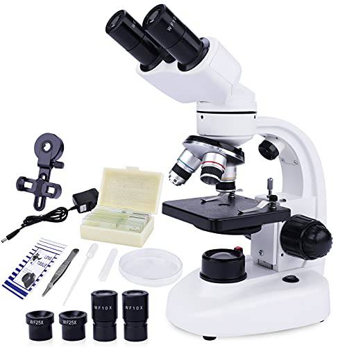 40X-1000X 쌍안경 현미경 현미경 슬라이드, Lab 컴파운드 쌍안경 현미경