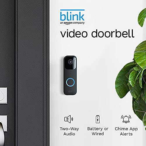 Introducing Blink 비디오 초인종 | Two-way 오디오, HD 비디오, 모션 and 차임,차임벨 어플 알림 and 알렉사 Enabled ? 유선 or wire-free (블랙)