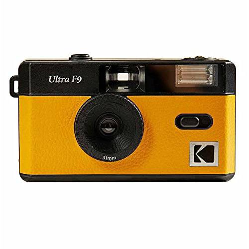 코닥 35mm 필름 카메라 카메라 울트라 F9 - 포커스 프리, 리유저블,재사용,  빌트인 플래시, 간편 to 사용 (코닥 Yellow)