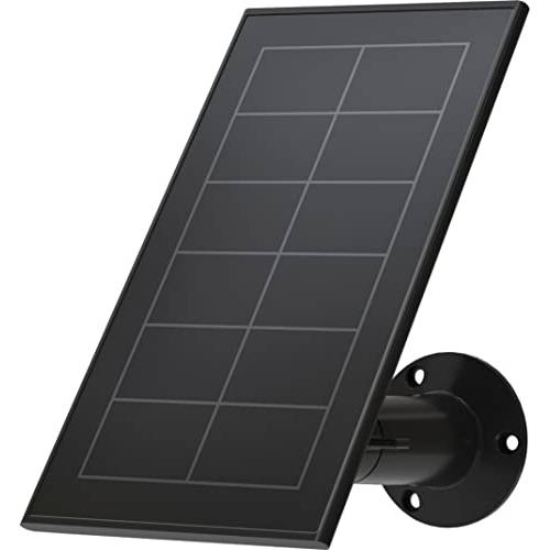 Arlo 인증된 악세사리 - 태양광 패널 충전기 (2021 출시) Arlo 울트라, 울트라 2, 프로 3, 프로 4 and 프로 3 투광조명 카메라,  내후성, 조절가능 마운트, 간편 설치, Black-VMA5600B