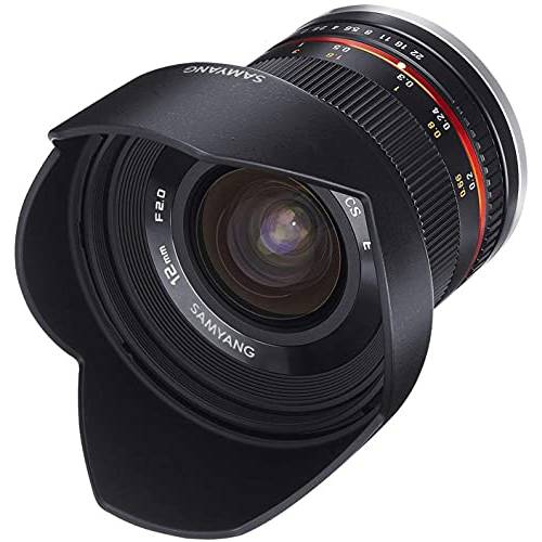 삼양 1220506101 12 mm F2.0 수동 포커스 렌즈 Sony-E - 블랙