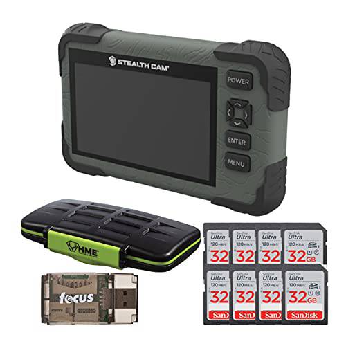 스텔스 캠 SD 카드 뷰어 4.3-Inch HD 터치 디스플레이 and 카드 홀더 번들,묶음 (11 아이템)