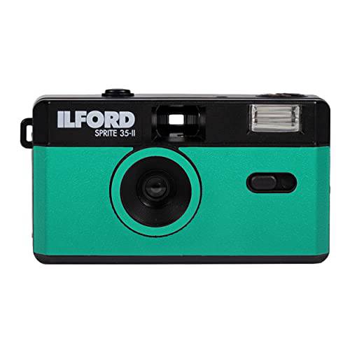Ilford Sprite 35-II 리유저블,재사용/ Reloadable 35mm 아날로그 필름 카메라 (청록색 and 블랙)