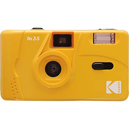 코닥 M35 35mm 필름 카메라 ( Yellow) - 포커스 프리, 리유저블,재사용,  빌트인 플래시, 간편 to 사용