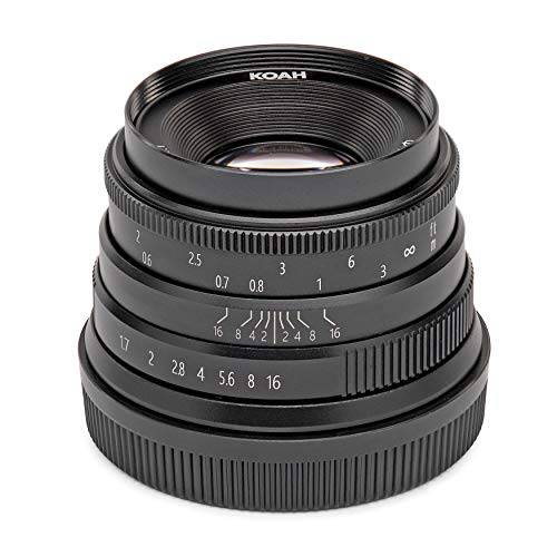 Koah Artisans 시리즈 35mm F/ 1.7 수동 포커스 렌즈 캐논 EF-M 마운트 (블랙)