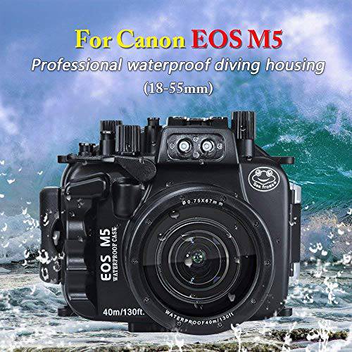 바다 개구리 EOS M5 (18-55mm) 40m/ 130ft 수중 카메라 하우징