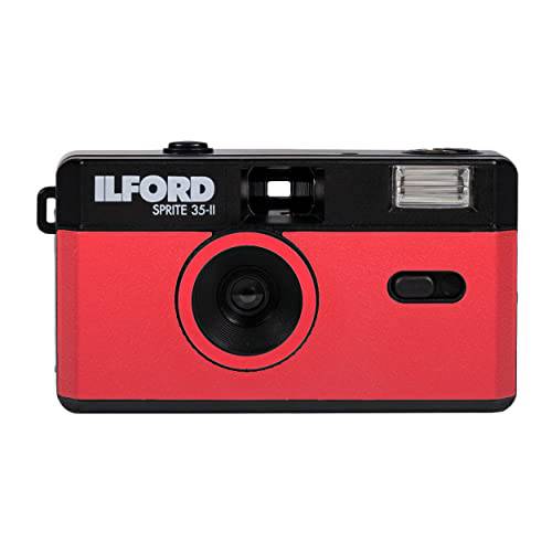 Ilford Sprite 35-II 리유저블,재사용/ Reloadable 35mm 아날로그 필름 카메라 (레드 and 블랙)