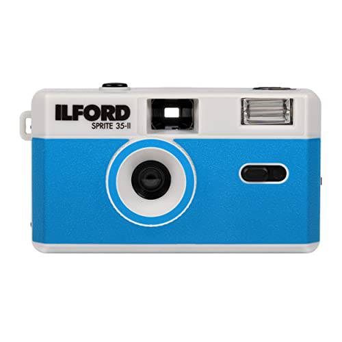 Ilford Sprite 35-II 리유저블,재사용/ Reloadable 35mm 아날로그 필름 카메라 (실버 and 블루)