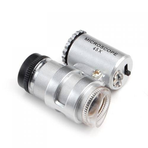 NDRTJM 2 조절가능 LED 45X 미니 휴대용 현미경 MG10081-4