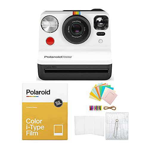 Polaroid Originals Now i-Type 인스턴트 필름 카메라 (블랙 and 화이트) 컬러 인스턴트 필름 i-Type 카메라 and Polaroid 악세사리 번들,묶음 (3 아이템)