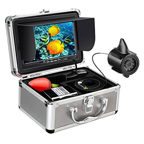 수중 낚시 카메라, Adalov 아이스 낚시 카메라 휴대용 비디오 피쉬 파인더,  7’’ 모니터 and 방수 12 라이트 AHD 720p 낚시 카메라 아이스, Lake and 보트 낚시