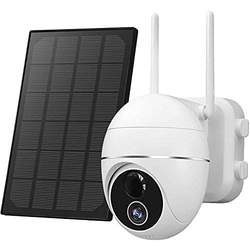보안카메라, CCTV 아웃도어- 무선 와이파이 태양광, 태양열 카메라 가정용 세큐리티, 태양광 보안카메라, CCTV 15000mAh 배터리 전원, HD 1080P, 나이트 비전, PIR 모션 감지,센서, 2-Way 오디오, IP65, 클라우드/ SD