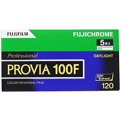 후지필름 Fujichrome Provia 100F 컬러 반전 필름 ISO 100, 120mm, 5 롤 프로 팩
