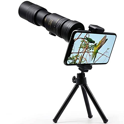 Monocular-Telescope 4K-10-300X40mm Super-Telephoto-Zoom Retractable-Eyepiece -  Smartphone-Holder-Tripod BAK4-Prism Adults-Gifts - Suitable-for Bird-Watching Hunting-Camping Travelling-Hiking