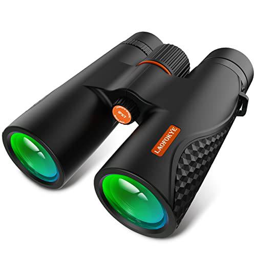 LAOFOKYE Hunter S1 10x42 울트라 HD 쌍안경 성인 폰 어댑터, 20mm 라지 뷰 접안렌즈, 6.5°Wide 앵글 필드 - 경량 방수 Binocularsfor 사냥 별관찰 새 관찰