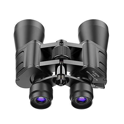 10-30x50 하이 전원 밀리터리 줌 쌍안경 성인, 로우 라이트 나이트 비전/ 데일리 방수/ BAK7 프리즘/ FMC 렌즈 HD 프로페셔널 쌍안경 새 관찰 사냥 콘서트 (10-30x50, 줌)