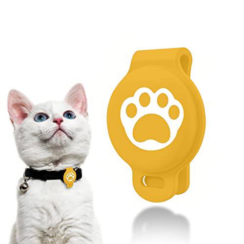 케이스 애플 AirTag 애완동물 트래커 애완동물 Anti-Lost 파인더 강아지 고양이 칼라 악세사리 백팩 카메라 지갑 자전거 여행가방 여행용 악세사리 (오렌지)