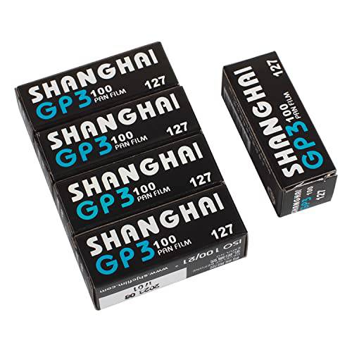 Shanghai GP3 127 블랙&  화이트 롤 필름 ASA DIN ISO 100 B/ W 네거티브 8-2023 Freshest 5 Rolls 팩 (5x127)