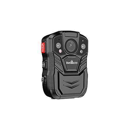 OmniMaster 1296P UHD 바디 카메라 오디오 (Build-in 128GB), 2 인치 디스플레이, 나이트 비전, 방수, 충격방지, 바디 착용 카메라 컴팩트 디자인, Police 카메라 Law Enforcement