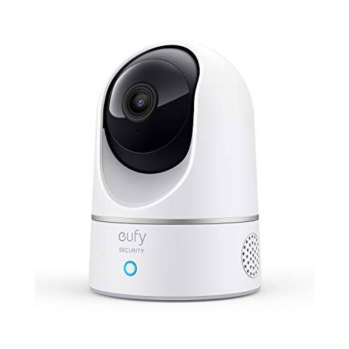 eufy 세큐리티 솔로 IndoorCam P24, 2K,  팬&  틸트, 실내 보안카메라, CCTV, Wi-Fi Plug-in 카메라,  인간&  애완동물 AI, 음성 어시스턴트 호환성, 나이트 비전, 모션 트래킹, HomeBase not 호환가능한