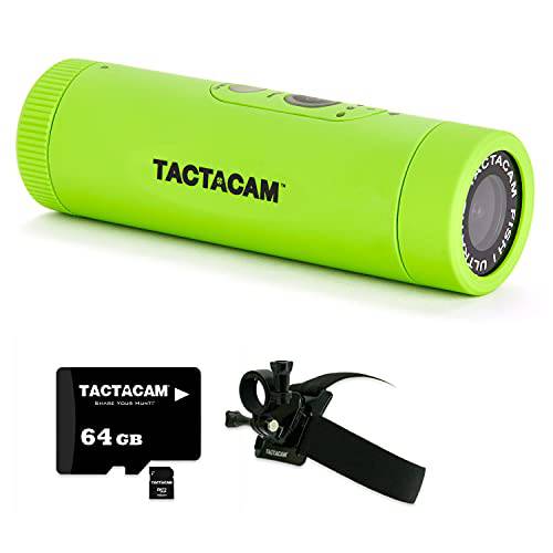 TACTACAM Fish-i 와이드 렌즈 낚시 액션 카메라 - 포함 머리장착, 머리에 쓰는, 범용 마운트 어댑터, and 마이크로 SD 카드 (64GB 마이크로SD 카드)