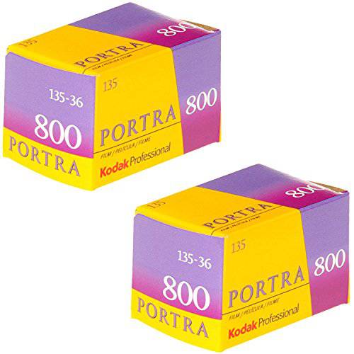 리츠크래커 카메라 팩 of 2 코닥 145 1855 프로페셔널 Portra 800 컬러 네거티브 필름 (ISO 800) 35mm 36 Exposures
