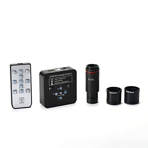 HAYEAR 34MP 고속 2K 1080P HDMI USB 전자제품 산업용 현미경 카메라 0.5X 접안렌즈 어댑터 30mm/ 30.5m 링
